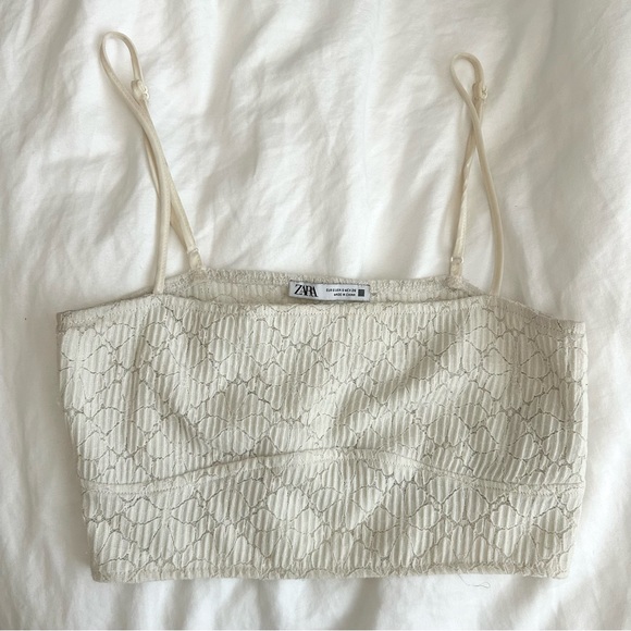 Zara lace floral crop top - Picture 2 of 4